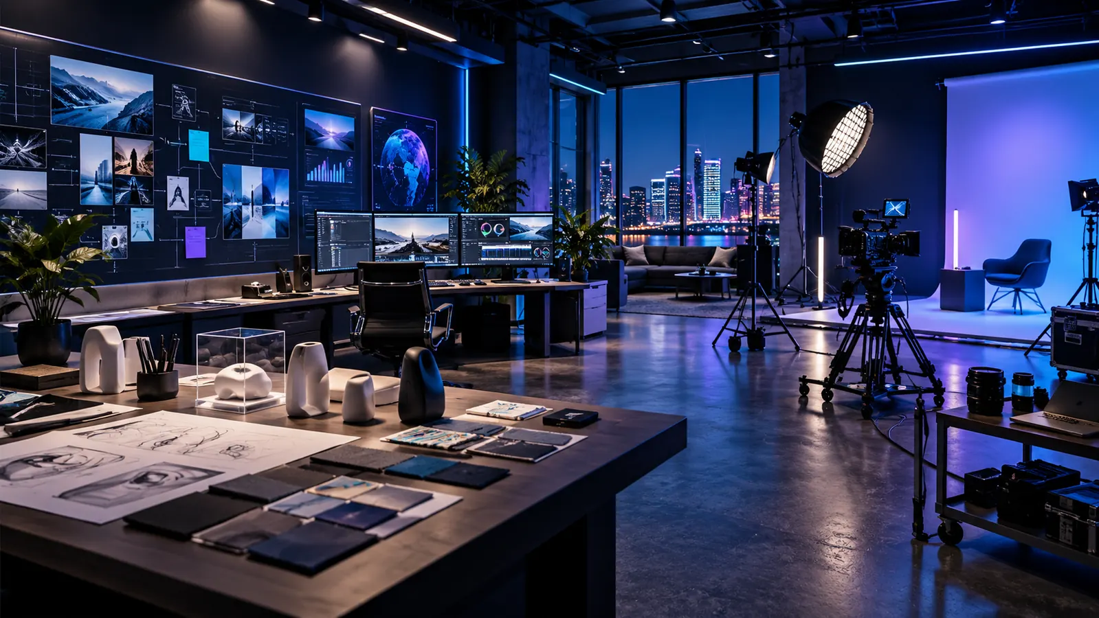 Integrated agency studio combining digital strategy, design, and media production